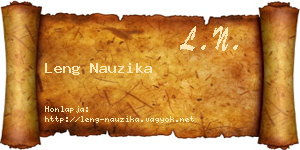 Leng Nauzika névjegykártya